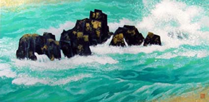 東山魁夷「満ち来る潮（新復刻画）」