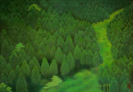東山魁夷「緑の谷（新復刻画）」