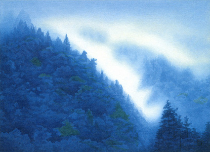 東山魁夷「山雲（新復刻画）」
