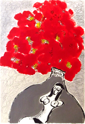 三岸節子「赤い花」