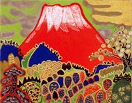 片岡球子「早春の赤富士」
